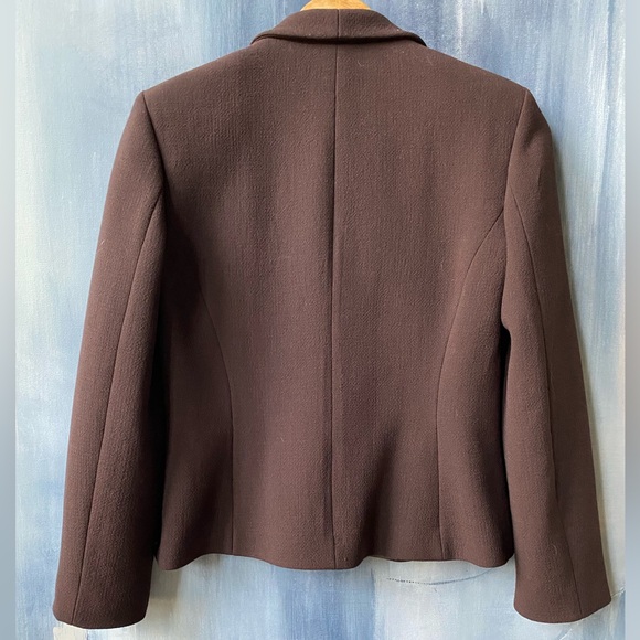 Vintage  EUC LUCA LUCA Chocolate Brown Blazer Size 40 Small - Picture 5 of 6